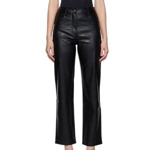 Miaou Black Junior Faux-Leather Pants